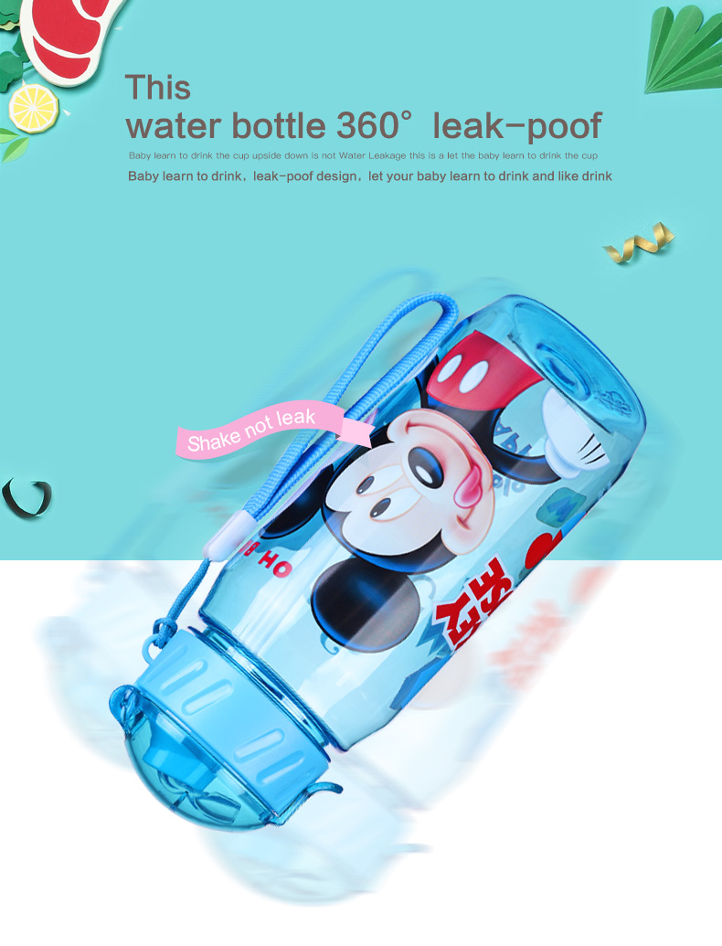  Botol  Minum Lucu Gambar  Kartun  Disney 450ML Blue 